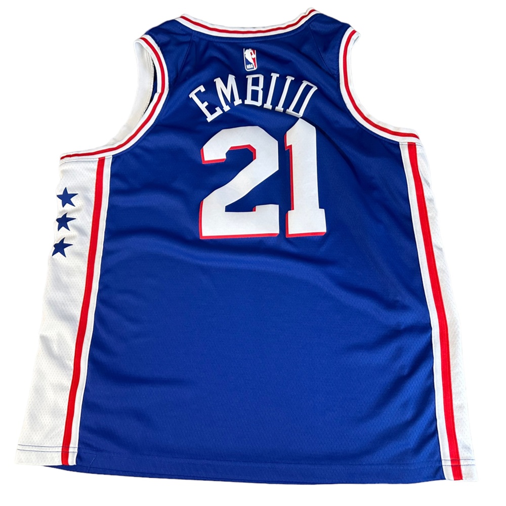 Nike Men Philadelphia 76ers Joel Embiid Jersey Sz 52‎ - Picture 2 of 6